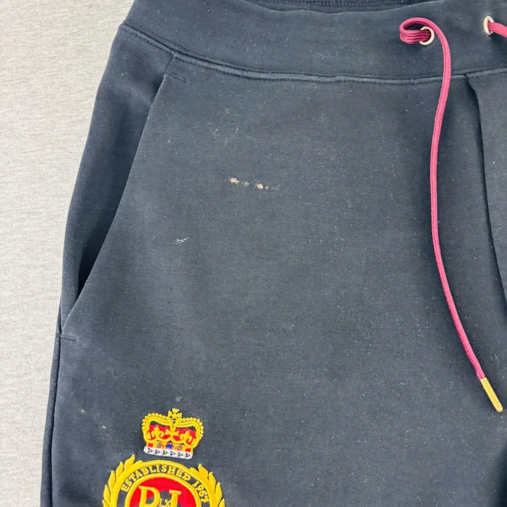 Polo Ralph Lauren Mens Tracksuit Set Black Crest Sweatshirt Joggers Set Sz Small